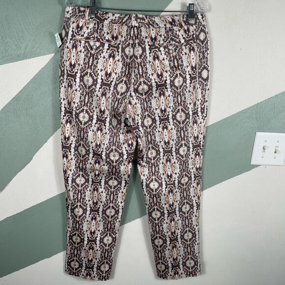 Robert Graham Ankle Pants Women Size 12 Brown Kayla Snake Print Style# 13303 NWT - Picture 13 of 13